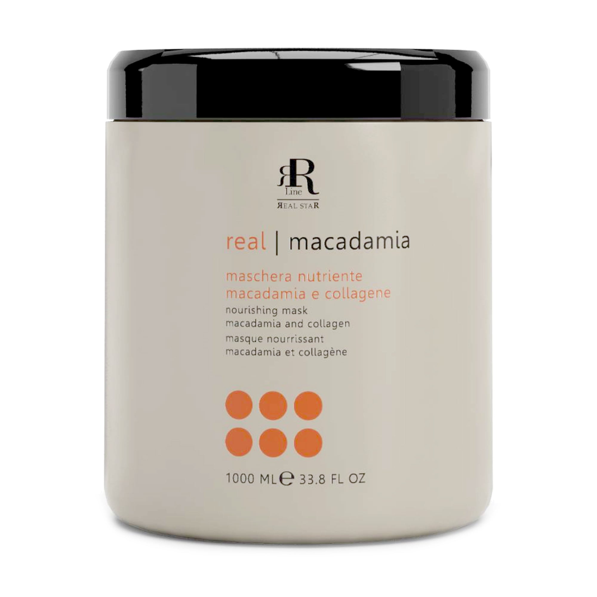 Живильна маска для волосся RR Line Macadamia Star Nourishing Mask з олією макадамії та колагеном, 1 л